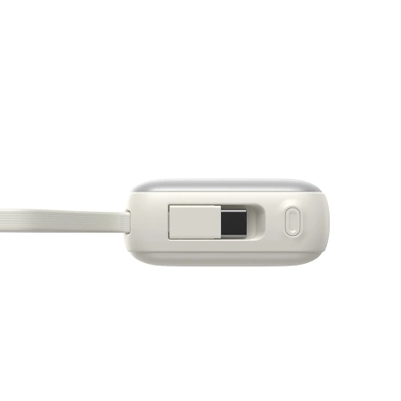 Joyroom JR-PBF27 10000 mAh 22,5 W Powerbank mit integrierten USB-C- und Lightning Kabeln - Weiß