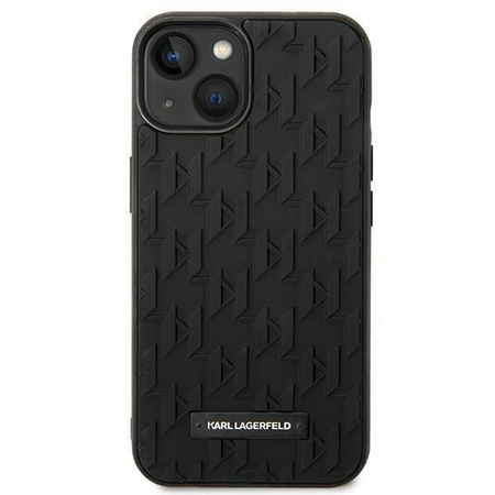 Karl Lagerfeld Monogram 3D Pattern - Etui iPhone 14 Plus (czarny)