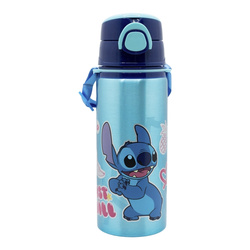 Disney Stitch - Bidon aluminiowy ze słomką i paskiem 730 ml