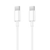 KABEL USB TYP-C DO TYP-C PD USB-C 3,6A DENMEN BIAŁY 2M D65 100W