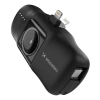 Wozinsky WF16-YLS 5000 mAh 15 W Lightning Mini-Powerbank mit integriertem USB-C-Kabel und Apple Watch Ladegerät – Schwarz