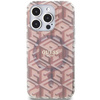 Oryginalne Etui GUESS Hardcase GUHMP15LHGCUSTGP do iPhone 15 Pro (Kompatybilny z Magsafe / IML GCUBE / różowy)