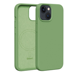 Nakładka Etteri Silicone Mag do iPhone 14 6,1" jasnozielona