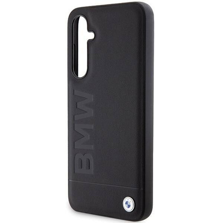 Oryginalne Etui BMW Hardcase BMHCS23FESLLBK do Samsung S23 FE (Leather Hot Stamp / czarny)