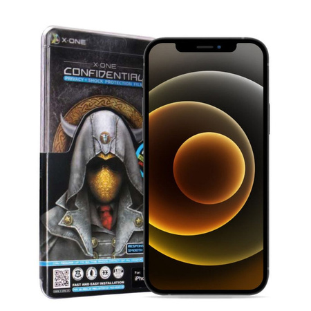 Szkło hartowane X-ONE Full Cover Extra Strong Privacy - do iPhone 14 Pro (full glue) czarny