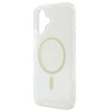 Original Case IPHONE 16 Guess Hardcase IML Glitter Circle MagSafe (GUHMP16SHFGERET) transparent