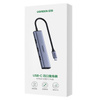 Ugreen rozdzielacz HUB USB Typ C - 4x USB 3.2 Gen 1 srebrny (CM473 20841)