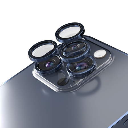 Etteri szkło na aparat do iPhone 15 Pro / 15 Pro Max niebieski