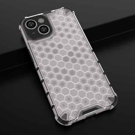 Honeycomb case for iPhone 14 Plus armored hybrid cover blue