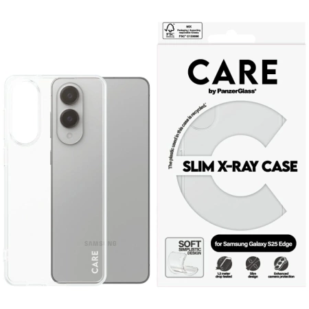 CARE by PanzerGlass Fashion X-Ray Case für Samsung Galaxy S25 Edge - Transparent