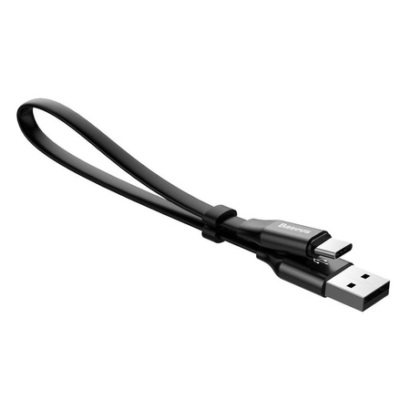 Baseus Nimble płaski kabel przewód USB / USB-C z uchwytem 2A 0,23M czarny (CATMBJ-01)