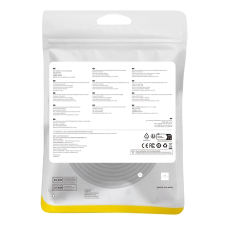 Baseus High Speed ​​​​Cat 8 40 Gb/s Ethernet-Kabel 5 m – Schwarz
