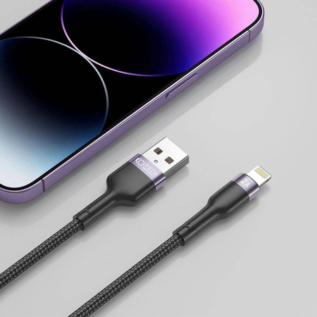 Kabel 2.4A 0,25m USB - Lightning Tech-Protect Ultraboost czarny