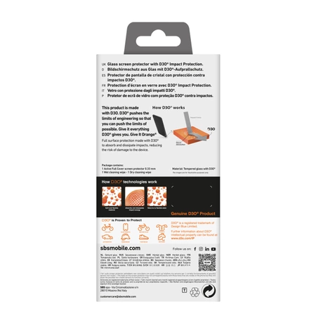 Szkło hartowane SBS Tempered Glass D3O z ramką do iPhone 16 / iPhone 15