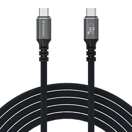 Kabel Wozinsky WPS-UY415S USB-C Thunderbolt 4 240W 1,5m 4K - czarny