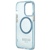 Oryginalne Etui IPHONE 13 PRO Guess Hard Case Gold Outline Translucent MagSafe (GUHMP13LHTCMB) niebieskie