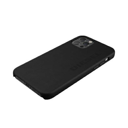 Diesel Moulded Case Premium LeatherWrap iPhone 12 Pro Max czarny/black 42517