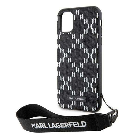 Karl Lagerfeld KLHCN61SAKLMBSK iPhone 11 / Xr 6.1&quot; black/black hardcase Monogram Losange Saffiano