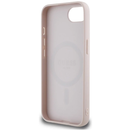 Guess 4G Circle Classic Logo MagSafe case for iPhone 16e - pink