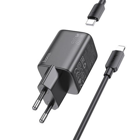 HOCO ładowarka sieciowa Typ C + kabel Typ C do Lightning QC PD 20W N40 czarna