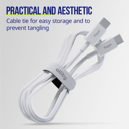 Allity kabel AUC-03 USB-C - USB-C 2,0 m 100W biały