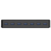 HUB 7-portowy USB-A 3.0 - czarny