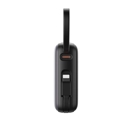 Joyroom JR-PBF27 10000 mAh 22,5 W Powerbank mit integrierten USB-C- und Lightning Kabeln - Schwarz