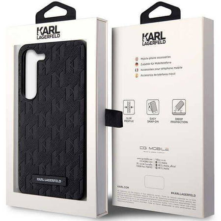 Karl Lagerfeld KLHCS23MSAKLHPK S23+ S916 Hartschalenkoffer schwarz/schwarz Saffiano Mono Metal Logo