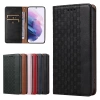 Magnetband Hülle Hülle für Samsung Galaxy S22+ (S22 Plus) Tasche Geldbörse + Mini Lanyard Anhänger Schwarz