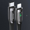USAMS Kabel pleciony USB-C na Lightning Smart Power-off 20W PD Cable1.2m ciemny zielony/dark green SJ518USB02 (US-SJ518)