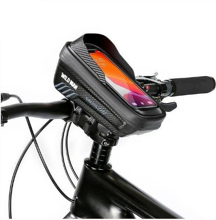 WILDMAN sakwa rowerowa na ramę na zamek 1L (4" - 7") E12X czarna