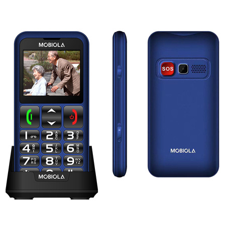 TELEFON GSM MOBIOLA  MB700 2G TELEFON DLA SENIORA NIEBIESKI