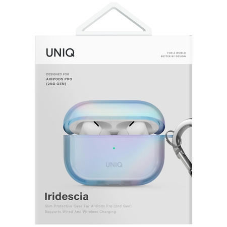 Etui UNIQ Iridescia do AirPods Pro 2 Hang Case niebieski