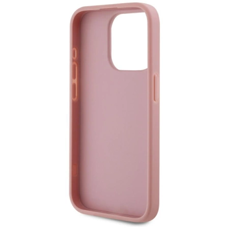 Karl Lagerfeld Wrinkled Metal Signature iPhone 15 Pro Hülle - Rosa