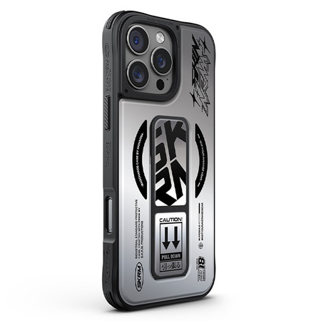 Skinarma etui Kira Kobai iPhone 16 Pro    6.3" Magnetic Charging Grip Stand chrome