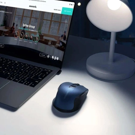 Ugreen MU006 kabellose optische Maus USB 2,4 GHz / Bluetooth 5.0 4000 DPI – blau