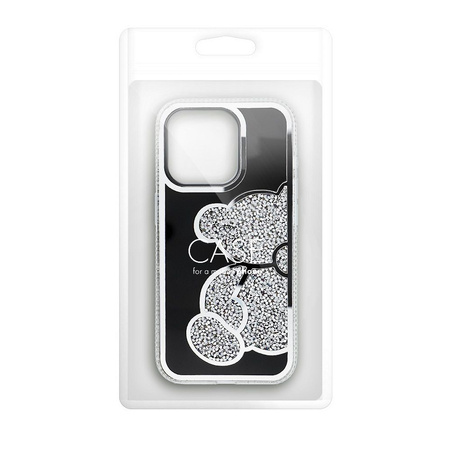 Futerał TEDDY BEAR do IPHONE 16 Pro srebrny