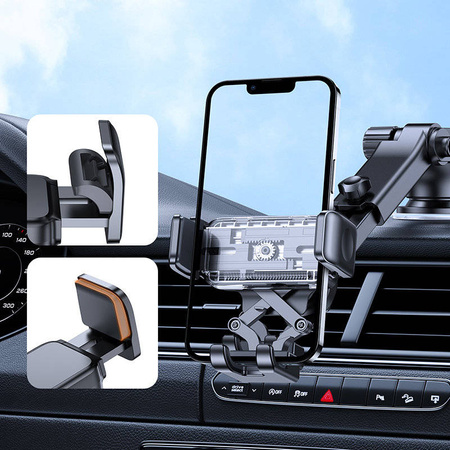 Joyroom mechanical car cockpit holder black (JR-ZS283)