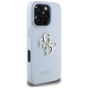 Etui IPHONE 16 PRO MAX Guess Grained Big 4G Logo Small Classic Logo niebieskie