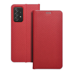 Kabura LUNA Book Carbon do SAMSUNG A52 5G / A52 LTE ( 4G ) / A52s 5G czerwony