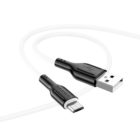 Borofone Kabel BX63 Charming - USB na Micro USB - 2,4A 1 metr czarno-biały