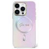 Original Handyhülle APPLE IPHONE 15 PRO MAX Guess Hardcase IML Iridescent MagSafe (GUHMP15XHITSU) violett