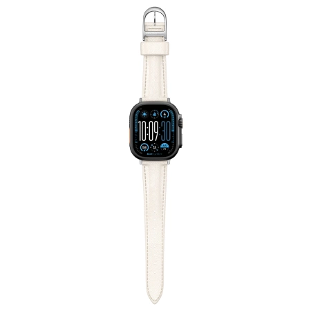 AmazingThing Class Band Lederarmband für Apple Watch 45 / 46 / 49 mm - Hellbeige