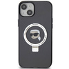 Karl Lagerfeld KLHMP15SHMRSKHK iPhone 15 6,1" schwarz/schwarz Hardcase Ring Stand Karl Head MagSafe