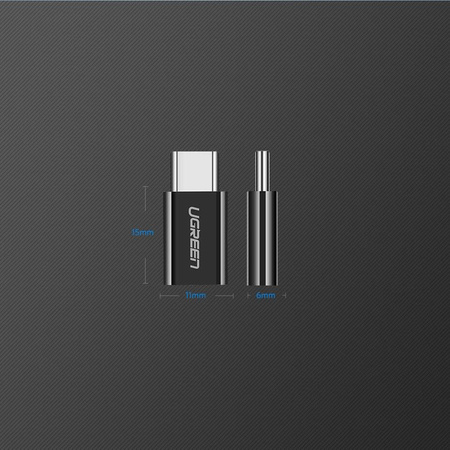 Ugreen adapter przejściówka z micro USB na USB Typ C czarny (30391)