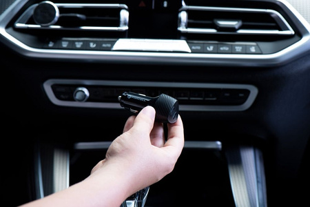 FORCELL CARBON ładowarka samochodowa Typ C 3.0 PD20W +  Typ C 3.0 PD20W CC50-2C czarna (Total 40W)