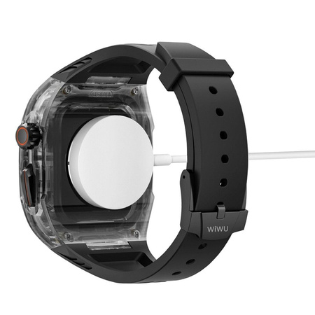 WiWU - Pasek do smartwatcha Wi-WB014 2w1 Armor Watch Band 49mm - czarny