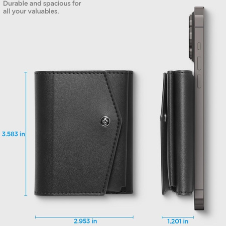 SPIGEN VALENTINUS PRO MAGSAFE WALLET BLACK