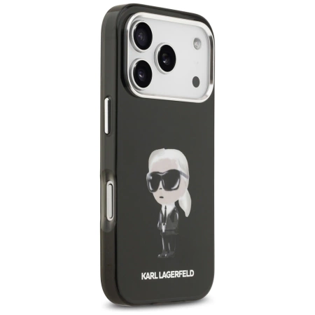 Etui Karl Lagerfeld IML Aquarelle Karl & Logo MagSafe na iPhone 17 Pro - czarne