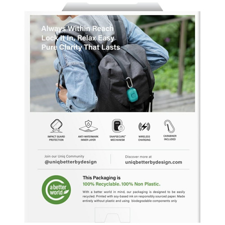 Etui UNIQ Glase Pro do AirPods Pro 3     Lock Case przezroczysty